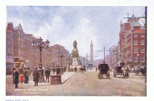 Sackville Street, Dublin, z Peeps at Many Lands: Ireland vydal Adams & Charles, 1909 od Francis S. Walker