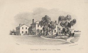 Biskupská nemocnice, litho od P.S. Duval a syn, 1856 od Francis Schell
