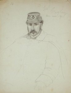 Generál Negley, Union Army, cca 1860 (tužka na papíře) od Francis Schell