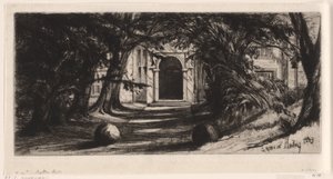 Mytton Hall od Francis Seymour Haden (Sir) (signed by artist)