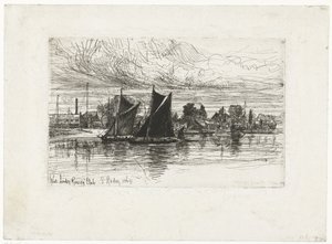 West London Veslařský klub (název na objektu) od Francis Seymour Haden (Sir) (signed by artist)