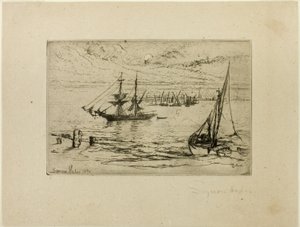 Brig v Anchor od Francis Seymour Haden
