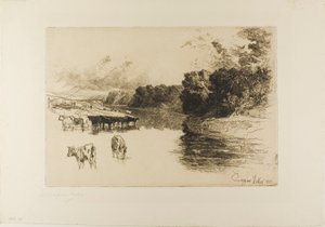 Řeka Lancashire od Francis Seymour Haden