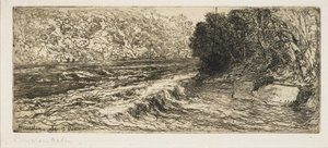 Pravděpodobné místo pro lososa, 1889 od Francis Seymour Haden