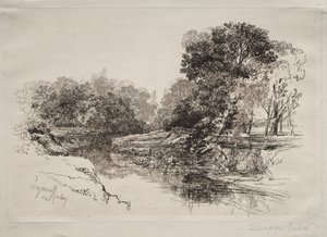 Řeka v Irsku, 1864. od Francis Seymour Haden