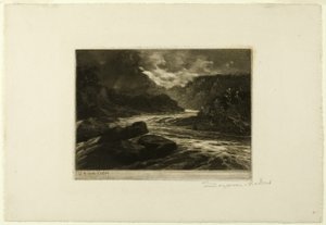 Lososí řeka, č. II od Francis Seymour Haden