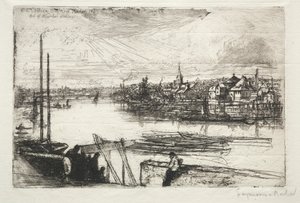Battersea Reach, 1843. od Francis Seymour Haden