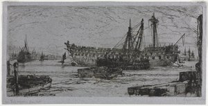 Rozbití Agamemnona, 1870. od Francis Seymour Haden