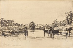 Eaghamův zámek od Francis Seymour Haden