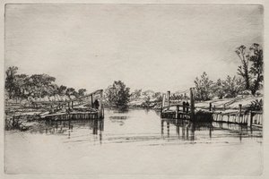 Egham Lock od Francis Seymour Haden
