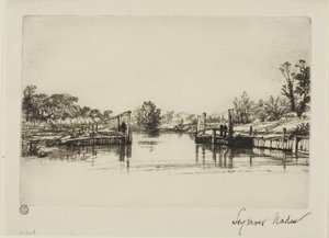 Egham Lock od Francis Seymour Haden