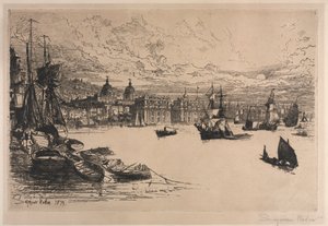 Greenwich. od Francis Seymour Haden