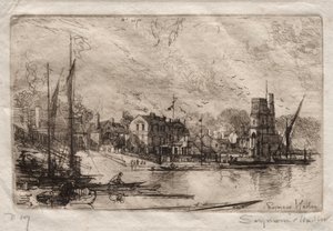 Harry Kellys, Putney. od Francis Seymour Haden