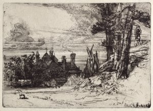Horseleyho dům ve Willesley od Francis Seymour Haden