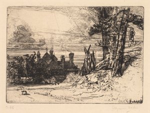 Horsleyův dům ve Willesley, 1865. od Francis Seymour Haden