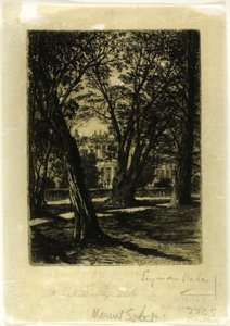 Kensington Gardens, č. I (malý talíř) od Francis Seymour Haden