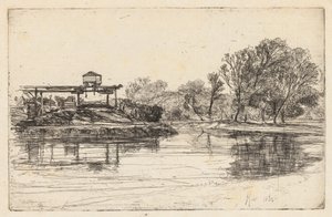 Kew, 1864. od Francis Seymour Haden