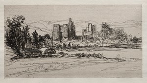 Zámek Kidwelly. od Francis Seymour Haden