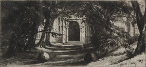 Mytton Hall, 1859. od Francis Seymour Haden