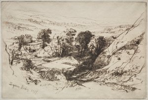 Devět Barrow Down od Francis Seymour Haden