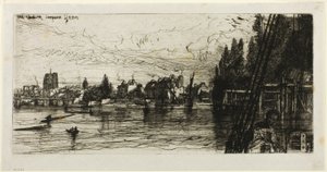 Starý kostel Chelsea od Francis Seymour Haden