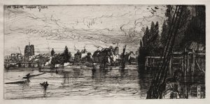 Starý kostel Chelsea, 1865. od Francis Seymour Haden