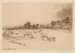 Sawley Abbey, 1873. od Francis Seymour Haden