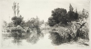 Share Mill Pond, 1860. od Francis Seymour Haden
