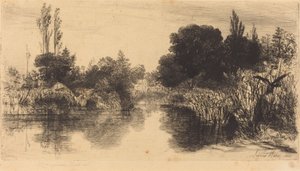 Shere Mill Pond (Větší talíř) od Francis Seymour Haden