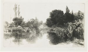 Shere Mill Pond (The Larger Plate), 1860 od Francis Seymour Haden