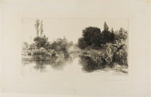 Shere Mill Pond, č. II (velká deska) od Francis Seymour Haden