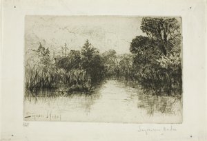 Shere Mill Pond, No. I (malý talíř) od Francis Seymour Haden