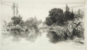 Shere Mill Pond The Larger Plate, 1860. od Francis Seymour Haden