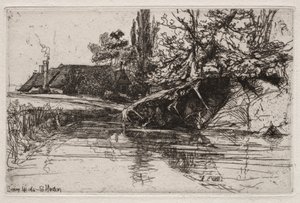 Dům u příkopu, 1865. od Francis Seymour Haden