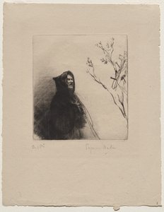 Mnich se modlí - sv. František od Francis Seymour Haden