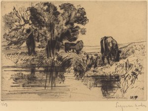 Tři krávy od Francis Seymour Haden