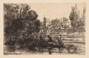 Kostel Twickenham od Francis Seymour Haden
