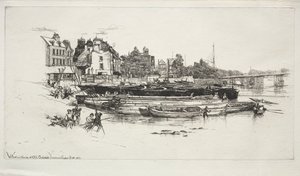 Whistlers House, Old Chelsea, 1863. od Francis Seymour Haden
