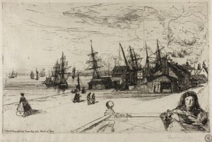 Yacht Tavern, Erith, 1865 od Francis Seymour Haden