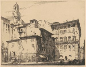 Municipio, Florencie od Francis Sydney Unwin