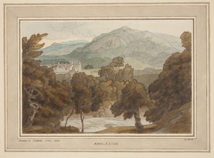 Ambleside, Pohled poblíž Clappers Gate, Ambleside od Francis Towne