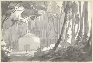 V parku van de Villa Mondragone ve Frascati od Francis Towne