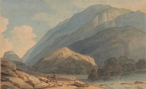 The Entrance into Borrowdale, c.1786 (akvarel s perem a inkoustem na papíře)