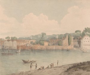 Vauxhallské schody, z Millbanku, 5. července 1797 od Francis Towne