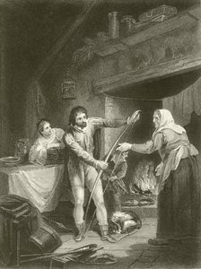 Alfréd v chatě Neatherd od Francis Wheatley