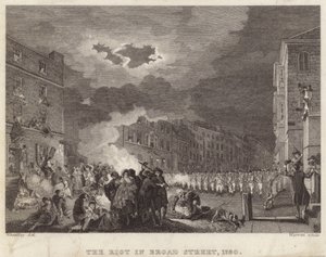 Nepokoje v Broad Street v roce 1780 od Francis Wheatley