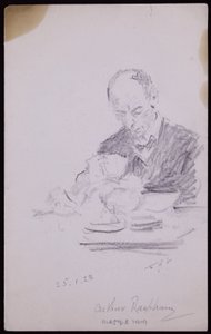 Portrét Arthura Rackhama od Francis Wilfred Lawson