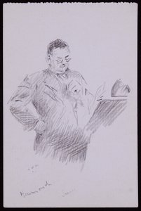 Portrét Aubrey Hammond, kolem roku 1934 (tužka na papíře) od Francis Wilfred Lawson