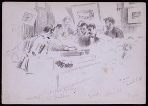Portrét F. Demonstrace Gouldinga od Francis Wilfred Lawson