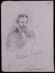 Portrét H Thackeray Turnera, cca 1900 (tužka na papíře) od Francis Wilfred Lawson